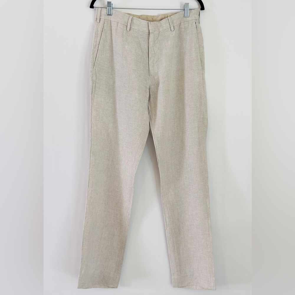 Cubavera Delave 100% Linen Pants Color Natural Linen Color 32 X 32 Casual Formal